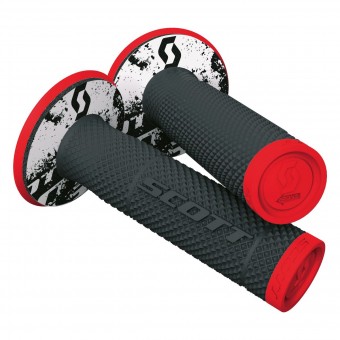 Scott SX II MX Motorrad Griffe inkl.Donut schwarz/rot 