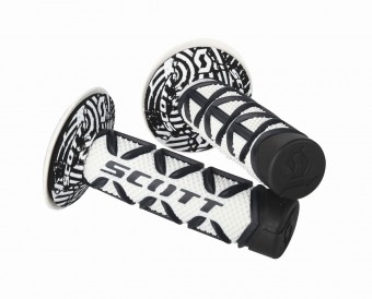 Scott Diamond MX Motorrad Griffe inkl.Donut weiß/schwarz 