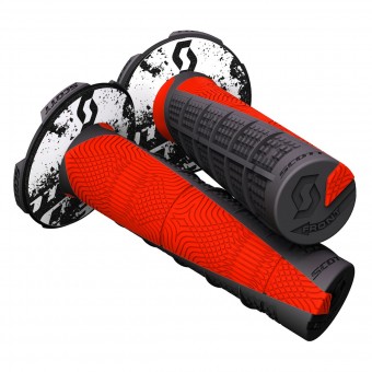 Scott Duece MX Motorrad Griffe inkl.Donut schwarz/rot 