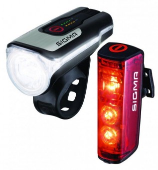 Sigma Aura 80 / Blaze Fahrrad Beleuchtungsset schwarz 
