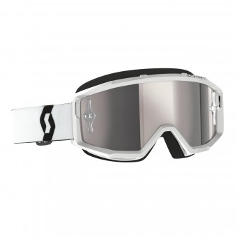 Scott Primal MX Goggle Cross/MTB Brille weiß/silberfarben chrom works 