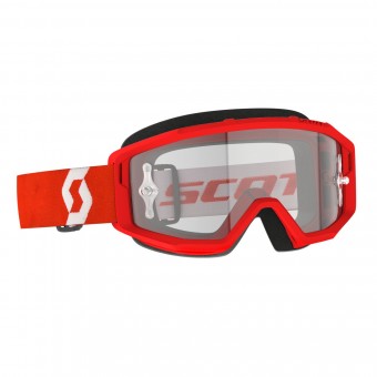 Scott Primal Clear MX Goggle Cross/MTB Brille rot/klar works 