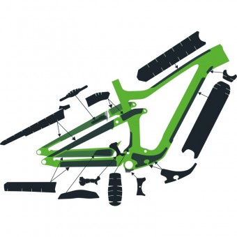 Syncros Ransom Carbon Rahmenschutzfolien Set glänzend klar 