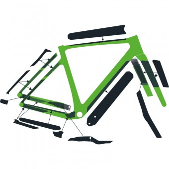 Syncros Addict Gravel Rahmenschutzfolien Set matt klar 