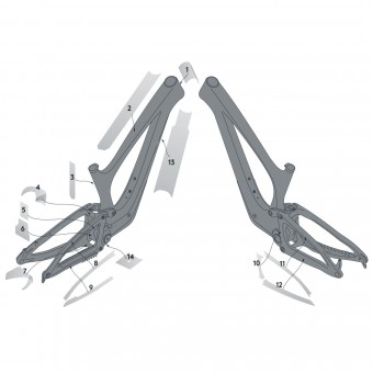 Syncros Bold Unplugged Carbon Rahmenschutzfolien Set glänzend klar 