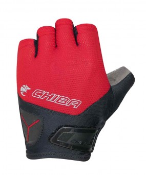 Chiba Gel Air Fahrrad Handschuhe kurz rot/schwarz 2023 