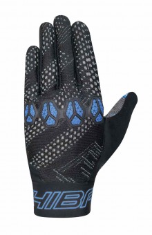 Chiba Trinity Youth Kinder Fahrrad Handschuhe lang schwarz/blau 2023 