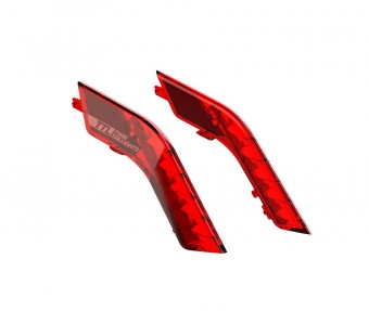 Haibike Flyon Twin Tail Lights Fahrrad Rücklicht (TTL) Set für Ausfallendenmontage mit JST Kabeln 