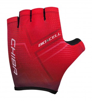 Chiba BioXCell Tan Through Fahrradhandschuhe kurz rot/schwarz 2027 
