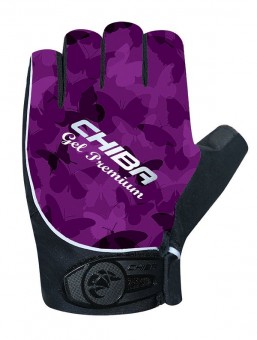 Chiba Gel Premium Damen Fahrrad Handschuhe kurz lila 2021 S (7)