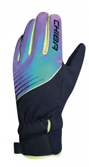 Chiba Kids Waterproof Kinder Winter Fahrrad Handschuhe lang reflektierend rainbow/schwarz 2026 