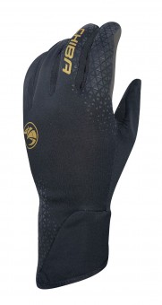 Chiba BioXCell Light Winter Fahrrad Handschuhe schwarz/goldfarben 2023 
