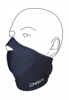Chiba Gesichtsmaske winddicht schwarz 