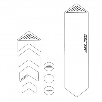 Azonic Frame Guards Rahmenschutzfolien Set transparent L 