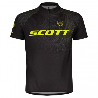 Scott RC Pro Junior Kinder Fahrrad Trikot kurz schwarz/gelb 2025 