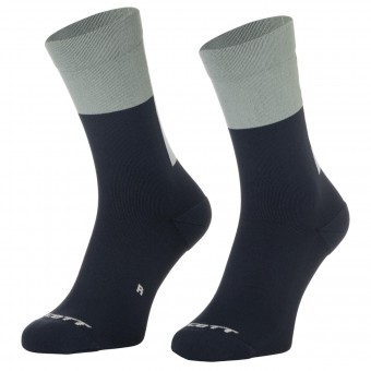 Scott Block Stripe Crew Fahrradsocken blau/grau 2026 
