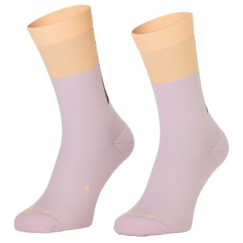 Scott Block Stripe Crew Fahrradsocken grau/gelb 2026 