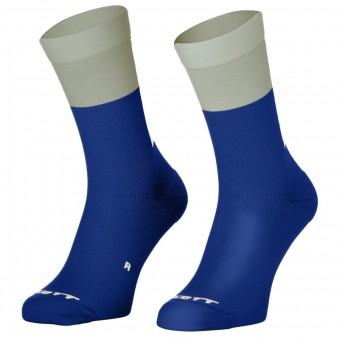 Scott Block Stripe Crew Fahrradsocken luminous blau/blau 2027 