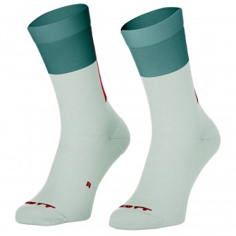 Scott Block Stripe Crew Fahrradsocken weiß/blau 2027 