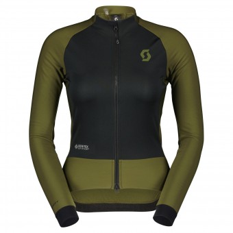 Scott RC Pro Warm Hybrid GTX Damen Winter Fahrrad Jacke fir grün/schwarz 2026 