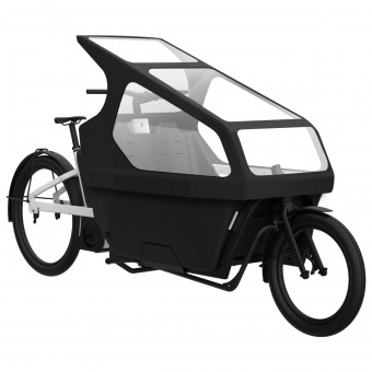 Bergamont LJ EPP Box Canopy Regenverdeck mit Sichtfenster für E-Cargoville LJ schwarz 