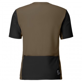 Scott Vertic Pro Tech Freizeit Shirt kurzarm wood grau/schwarz 2027 