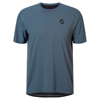 Scott Vertic Pro Freizeit Shirt kurzarm crag blau/schwarz 2027 