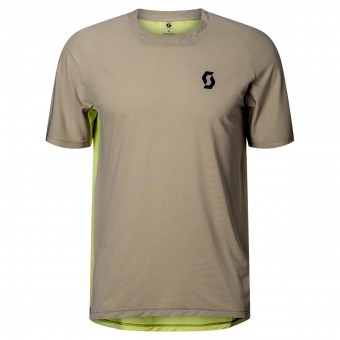 Scott Vertic Pro Freizeit Shirt kurzarm portobello beige/grün 2027 