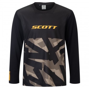 Scott Jr Vertic Delta Kinder Fahrradtrikot langarm schwarz 2026 