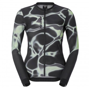 Scott Pro Mid Winter Damen Fahrradtrikot langarm schwarz/grün 2027 