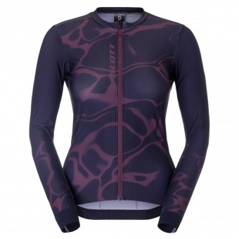 Scott Pro Mid Winter Damen Fahrradtrikot langarm cocoa rot/schwarz 2027 