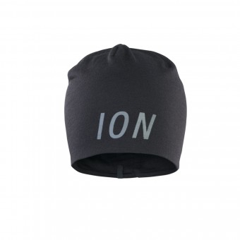 Ion Logo Merino Beanie Fahrrad Unterhelmmütze schwarz 