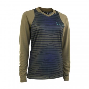 Ion Scrub Damen Fahrrad Trikot lang mud grün 2023 