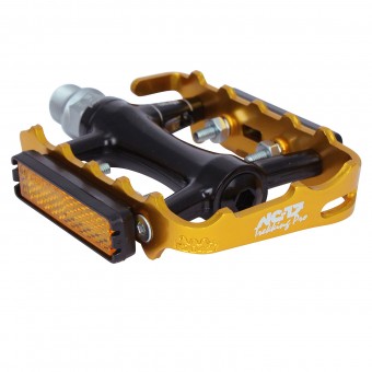 NC-17 Trekking Pro Flat Fahrrad Pedal schwarz/gold 