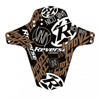 Reverse Mudfender Nico Vink Stickerbomb Schutzblech schwarz/kupferfarben 