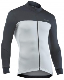 Northwave Force 2 Full Zip Winter Fahrradtrikot lang grau/schwarz 2027 