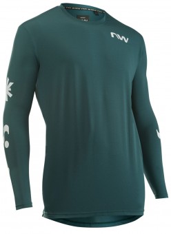 Northwave Xtrail MTB Fahrradtrikot lang petrol grün/weiß 2026 