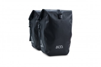 Acid Travlr Pure 20/2 Fahrrad Gepäckträgertasche Set schwarz 