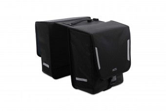 Acid City 15 Classic Double Seitentasche / Gepäckträgertasche schwarz 