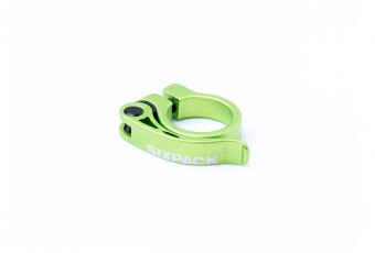 Sixpack Menace Fahrrad Sattelklemme mit Schnellspanner 31.8mm / 34.9mm grün 31.8mm
