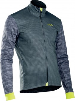 Northwave Blade Fahrrad Winterjacke schwarz/grau/gelb 2022 