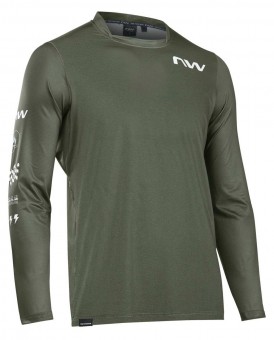 Northwave Bomb Fahrrad Trikot lang grün 2023 
