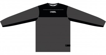 ONeal Element Hybrid FR MTB Fahrradtrikot langarm schwarz/grau 2026 