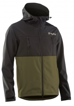 Northwave Easy Out Softshell Gravel Fahrrad Winterjacke schwarz/grün 2026 XL (52)
