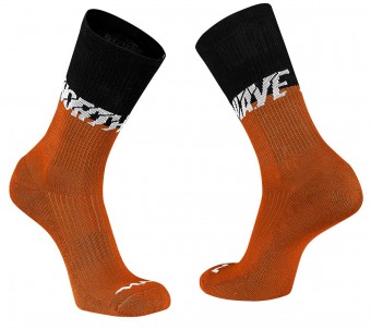 Northwave Edge Fahrrad Socken orange/schwarz 2021 XS (34-36)