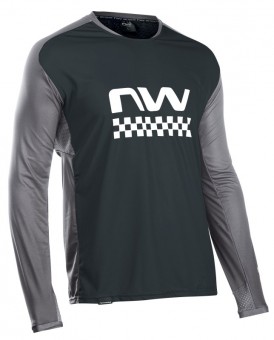 Northwave Edge Fahrrad Trikot lang schwarz/grau 2022 3XL (56)