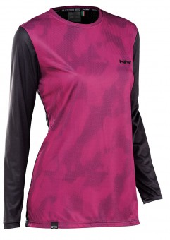 Northwave Edge Damen Fahrrad Trikot lang schwarz/pink 2021 