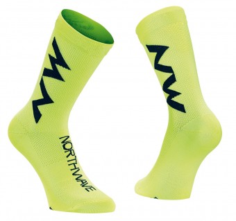 Northwave Extreme Air Mid Fahrrad Socken gelb 2021 