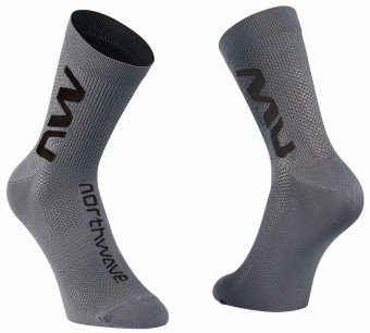 Northwave Extreme Air Mid Fahrrad Socken grau/schwarz 2023 