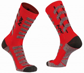 Northwave Husky Ceramic Tech Winter Fahrrad Socken rot/schwarz 2021 